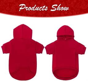 img 3 attached to Soft and Warm Basic Dog Hoodie Sweater with Leash Hole and Pocket - The Perfect Dog Winter Coat for XS-XXL Dogs in Cold Weather