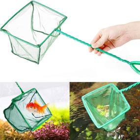 img 1 attached to 5 Pack Fine Mesh Fish Net for Fish Tank - 3 4 5 6 inch Aquarium Net Scoop, Fish Skimmer Net with Plastic Handle for Catching Small Fish, Shrimp & Aquatic Plants - by Buytra