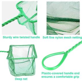 img 2 attached to 5 Pack Fine Mesh Fish Net for Fish Tank - 3 4 5 6 inch Aquarium Net Scoop, Fish Skimmer Net with Plastic Handle for Catching Small Fish, Shrimp & Aquatic Plants - by Buytra