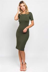 img 1 attached to ICONOFLASH Womens Bodycon Midi Dress Women's Clothing and Dresses