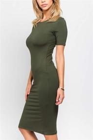 img 3 attached to ICONOFLASH Womens Bodycon Midi Dress Women's Clothing and Dresses