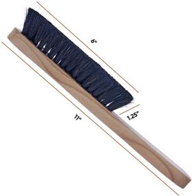 img 3 attached to 🐴 Horsehair Bristles Hat Brush - Premium Wood, Durable Felt Hat Brush for Cowboy Hats, Baseball Caps - Dust and Lint Remover, Cleans All Hats - by Superio