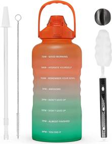 img 4 attached to Coolflask Motivational Leak Proof Fitness Gradient Kitchen & Dining