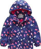 🧥 diliba kids' lightweight waterproof hooded rain jackets with fleece lining & coats логотип