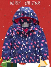 img 2 attached to 🧥 DILIBA Kids' Lightweight Waterproof Hooded Rain Jackets with Fleece Lining & Coats