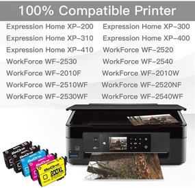 img 3 attached to 🖨️ BeOne Реконструированные картриджи для чернил для Epson 200 XL T200XL 5-Pack | Совместимые с моделями Workforce WF-2540 WF-2530 WF-2520 Expression Home XP-200 XP-410 XP-310 XP-400 XP-300 (2BK 1C 1M 1Y)