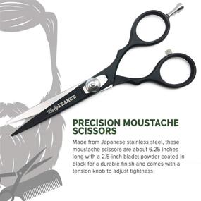 img 2 attached to Professional Mustache Trimming Scissors Barbershop