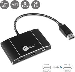img 3 attached to SIIG 3-Port Multi Display Adapter, DisplayPort 1.4 to 3X HDMI MST Hub Video Splitter, Supporting Dual 4K60Hz or Triple 4K30Hz, Windows Compatible (CE-DP0Q11-S1)