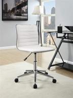 🪑 sleek office chair white and chrome: coaster home furnishings ashley for exceptional style and comfort logo