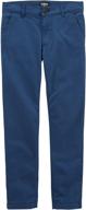 oshkosh b'gosh boys' little slim stretch twill pant: perfect fit & durability logo