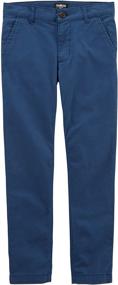 img 2 attached to OshKosh B'Gosh Boys' Little Slim Stretch Twill Pant: Perfect Fit & Durability