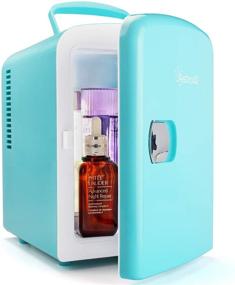 img 4 attached to AstroAI Mini Fridge 4 Liter/6 Can AC/DC Portable Thermoelectric Cooler And Warmer For Skincare
