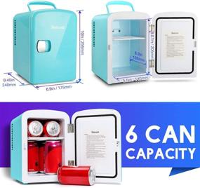 img 1 attached to AstroAI Mini Fridge 4 Liter/6 Can AC/DC Portable Thermoelectric Cooler And Warmer For Skincare