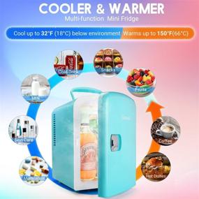 img 2 attached to AstroAI Mini Fridge 4 Liter/6 Can AC/DC Portable Thermoelectric Cooler And Warmer For Skincare