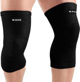 img 4 attached to 🏋️ Mava Sports Knee Compression Sleeve Support - Ideal for Powerlifting, Weightlifting, Running, Gym Workouts, Squats, and Pain Relief for Men and Women