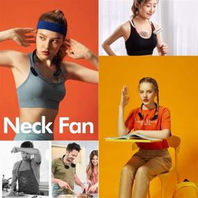 img 3 attached to Hand-Free USB Personal Neck Fan - Portable Mini LED Cooling Device for Sports, Camping, and Office