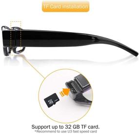 img 2 attached to 🕶️ Sheawasy Camera Glasses Full HD 1080p - Wearable Glasses Camera for Video and Photo Shooting, Fashionable Mini Video Camera Glasses, Unisex Design for Men and Women, Non-Bluetooth and Non-WiFi