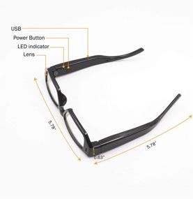 img 3 attached to 🕶️ Sheawasy Camera Glasses Full HD 1080p - Wearable Glasses Camera for Video and Photo Shooting, Fashionable Mini Video Camera Glasses, Unisex Design for Men and Women, Non-Bluetooth and Non-WiFi