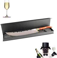 🍾 xusha champagne saber: exquisite bottle opener & wine knife with wood handle & gift box логотип