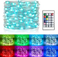 🎇 koopower 8 colors fairy lights: 100 led 32ft battery operated firefly lights with remote timer - waterproof, rgb twinkle lights for bedroom christmas indoor outdoor decor (68 modes) логотип