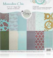 🎨 matty's crafting joy masculine chic - 12x12 double sided turquoise scrapbook paper pad, 24 light teal blue patterned cardstock paper set logo