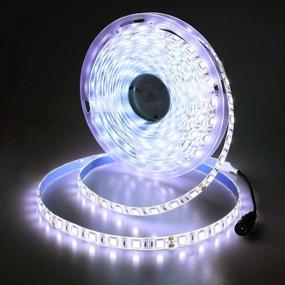 img 4 attached to 💡 JOYLIT 24V LED Strip Light White, 16.4ft SMD5050 300LEDs IP65 Outdoor LED Rope Lights Waterproof Dimmable Cuttable 6000-6500K Daylight Tape Lighting - Ideal for Bedroom, Under Cabinet, Kitchen