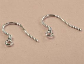 img 3 attached to 💎 Huangiao 925 Sterling Silver French Wire Earring Hooks (200) - Stylish and Durable Hooks for Jewelry Making