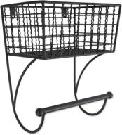 🚽 dii rustic farmhouse bathroom décor with metal storage and small towel bar in black logo