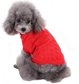 img 1 attached to 🐾 Warm Knitted Pet Sweater: CHBORCHICEN Small Dog & Cat Sweatshirt for Winter