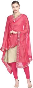 img 4 attached to Dupatta Bazaar Womans Chiffon Mirror Women's Accessories