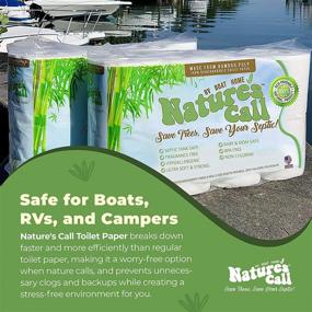 img 2 attached to Nature's Call: Premium 100% Bamboo Toilet Paper for RVs, 🌿 Boats, and Homes - Soft, Tank Safe, Quick Dissolve - FSC Certified