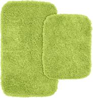 🛀 liven up your bathroom with the vibrant garland rug 2-piece jazz shaggy washable nylon bathroom rug set in lime green логотип