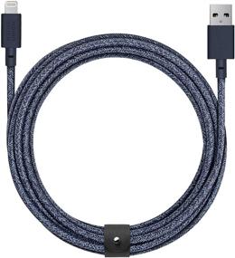 img 2 attached to Перевод на русский язык названия продукта: "Native Union Belt Cable XL - 10 футовый кабель для зарядки MFi Certified Lightning to USB-A | Суперпрочный, быстрая зарядка, цвет индиго".