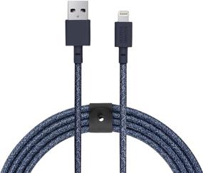 img 4 attached to Перевод на русский язык названия продукта: "Native Union Belt Cable XL - 10 футовый кабель для зарядки MFi Certified Lightning to USB-A | Суперпрочный, быстрая зарядка, цвет индиго".