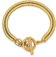 🎁 hanweiya 18k gold plated brass bracelet for women - two-layer link chain, cute and stylish bracelet - perfect fashion gift for women and girls logo