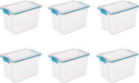 img 3 attached to 🔒 Sterilite 19324306 Gasket Box 6-Pack: Clear with Blue Aquarium Latches, 20 Quart/19 Liter – Keep Your Items Safe and Secure!