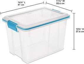 img 1 attached to 🔒 Sterilite 19324306 Gasket Box 6-Pack: Clear with Blue Aquarium Latches, 20 Quart/19 Liter – Keep Your Items Safe and Secure!