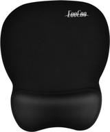 ergonomic gaming mouse pad with wrist support gel rest for laptop - perfect for internet cafe, home & office - non-slip silicone base mouse mat mp02bl - black логотип