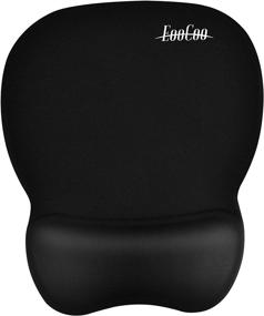img 4 attached to Ergonomic Gaming Mouse Pad with Wrist Support Gel Rest for Laptop - Perfect for Internet Cafe, Home & Office - Non-Slip Silicone Base Mouse Mat MP02BL - Black