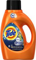 🏀 tide plus febreze freshness sport high efficiency liquid laundry detergent - active fresh - 46 oz - enhanced odor control for sportswear logo