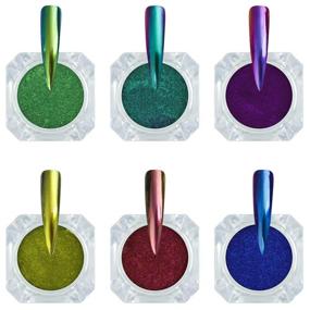 img 2 attached to Enhance Your Sassy Nail Art with Biutee Chameleon Mirror Powder Nail Chrome Powder Set - 6 Colors of Magic Mirror, Glitter, and Unicorn Pigments!