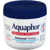 💧 aquaphor healing ointment: ultimate moisturizing skin protectant for dry cracked hands, heels, and elbows - fragrance free - 14 ounce logo