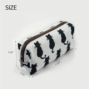 img 3 attached to 🐱 Cute Black Cat Pencil Case - Teacher Gift Bag for Stationery, Gadget, Makeup, and Cosmetics