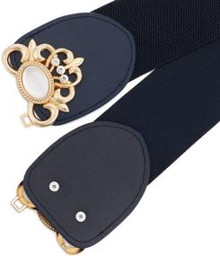 img 3 attached to Retro Elastic Waistband Belts: Fashionable Women's Accessories