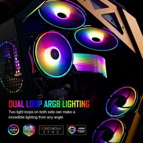 img 3 attached to Zezzio 3PCS 120Mm Addressable RGB Case Cooling Fan For PC Cases/CPU Coolers/Radiators System With Controller(3Pcs 12Cm)