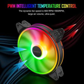 img 1 attached to Zezzio 3PCS 120Mm Addressable RGB Case Cooling Fan For PC Cases/CPU Coolers/Radiators System With Controller(3Pcs 12Cm)