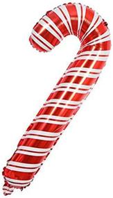 img 2 attached to 🎄 Веселые 32-дюймовые шары из фольги с рождественской палочкой "Candy Cane" - новогоднее украшение из шаров "Merry Christmas", набор из 10 штук.