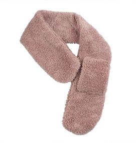 img 2 attached to 🧣 Теплый детский флисовый шарф-воротник для осени/зимы - унисекс детский шарф на 1-6 лет.