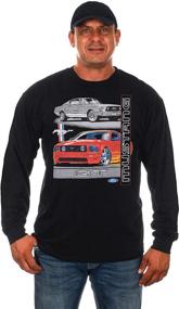 img 1 attached to 🐎 JH DESIGN GROUP Men's Ford Mustang GT Black Long Sleeve T-Shirt: Classic Style & Durability