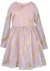 img 4 attached to 🎀 Solid Pleated A-Line Girls Long Sleeve Dress with Bow by Bonny Billy